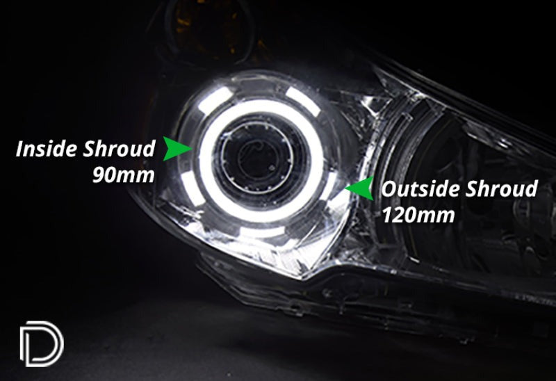 Diode Dynamics Halo Lights LED 90mm/120mm Switchback (Set of 4) - Universal