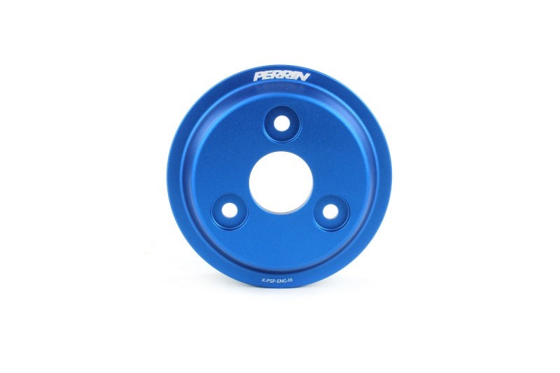 PERRIN Lightweight Water Pump Pulley - Blue 2022-2025 Subaru WRX / 2021-2025 Crosstrek / 2020-2025 LGT/OBXT/FXT