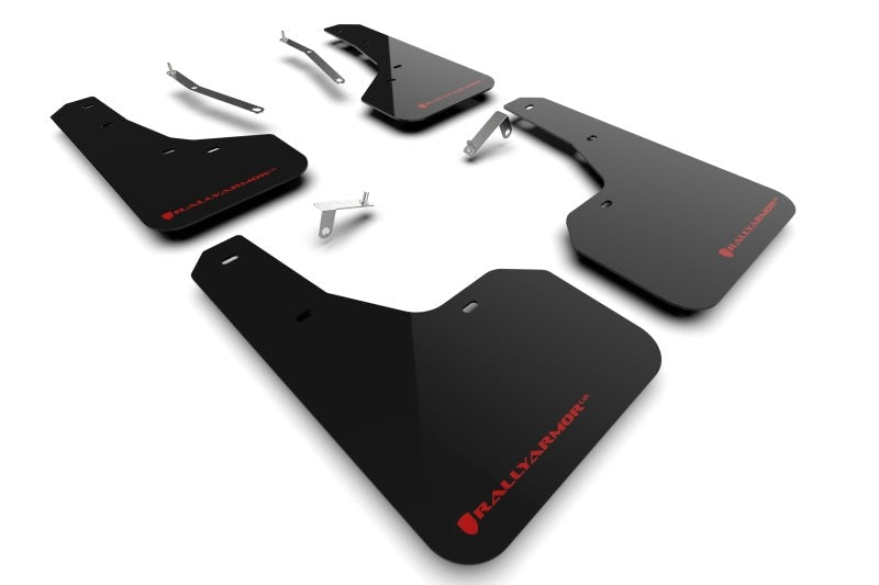 Rally Armor UR Mud Flap w/Red Logo - Black - 2022-2024 Subaru Forester