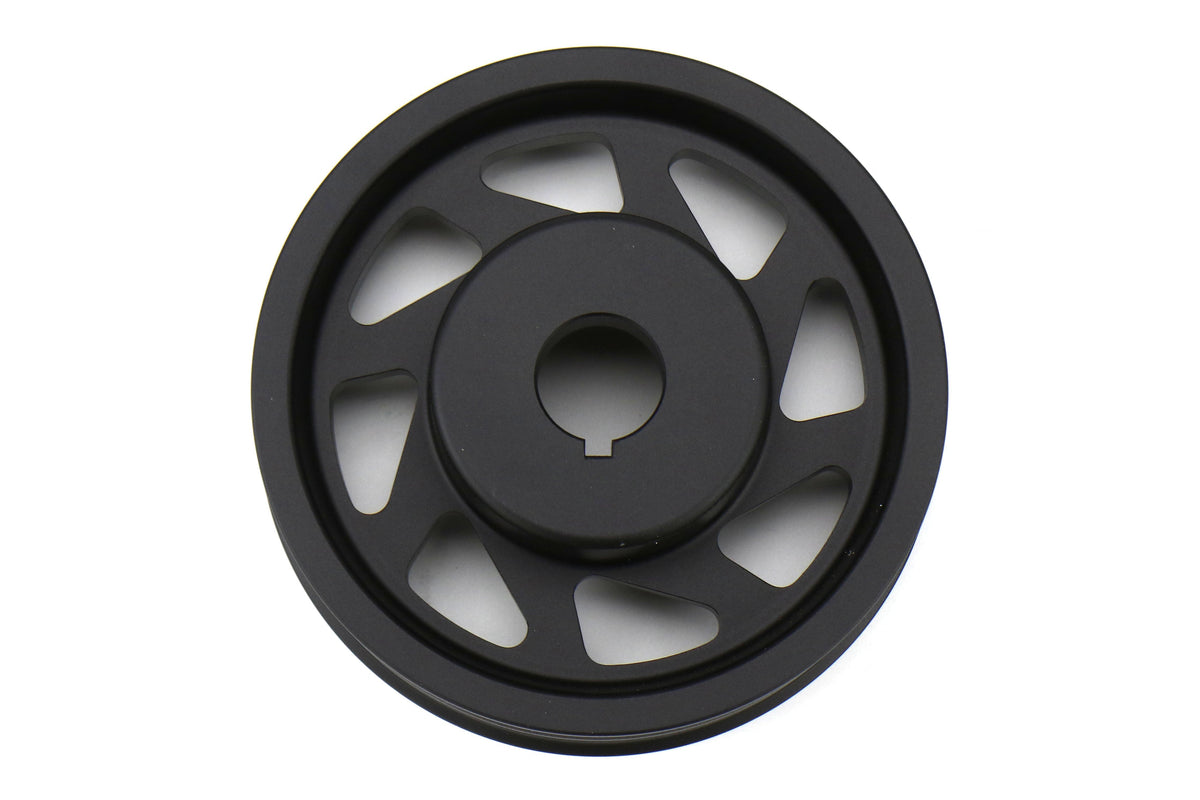 PERRIN Lightweight Crank Pulley Black - Subaru Models (inc. 2002-2014 WRX / 2004-2021 STI)