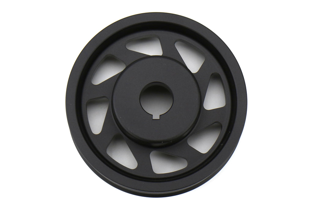 PERRIN Lightweight Crank Pulley Black - Subaru Models (inc. 2002-2014 WRX / 2004-2021 STI)