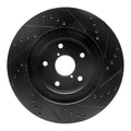 R1 Concepts Drilled & Slotted Black Front Left Brake Rotor - 2019-2024 Subaru Forester