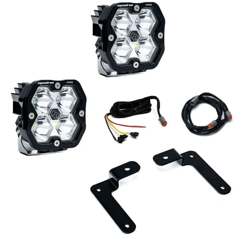 Baja Designs 18-25 Jeep JL/JT / 20-25 Gladiator Squadron Pro 2.0 A-Pillar Pro Kit UP (Spot) - Clear