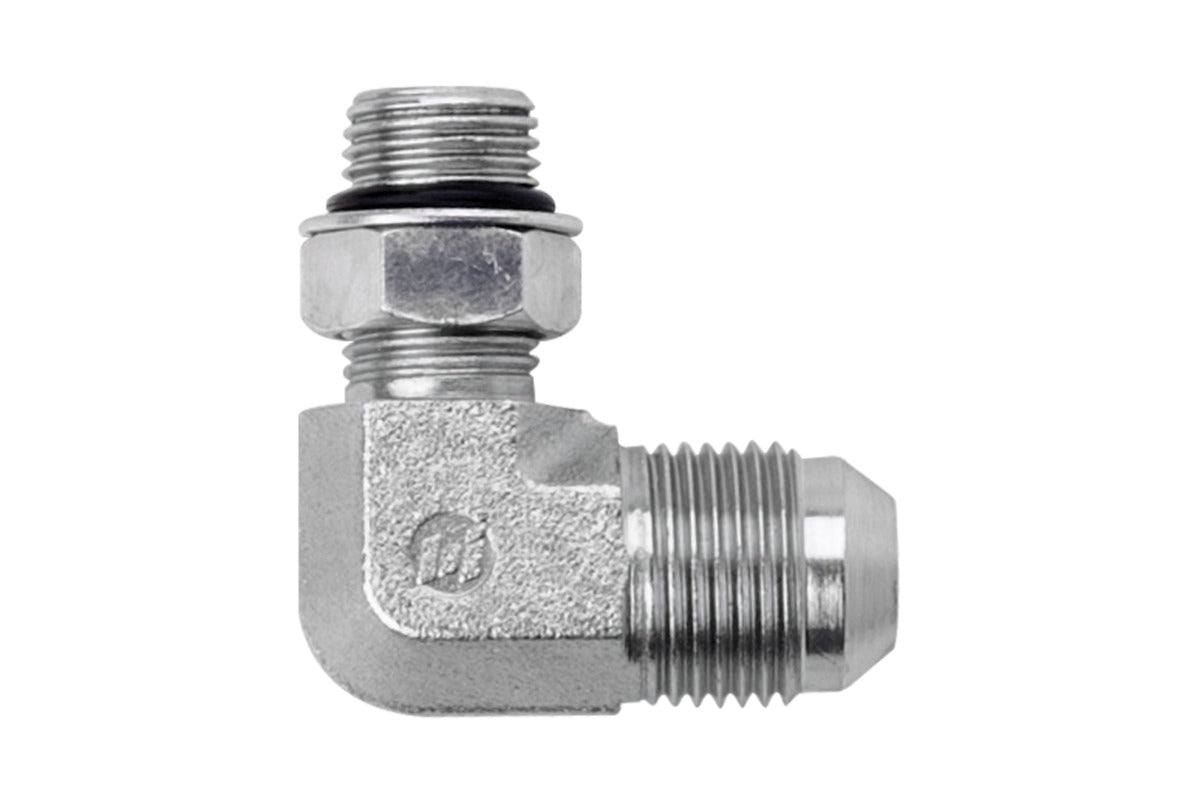 King Shocks 90 Degree Hose Fitting -06 flare / -06 ORB