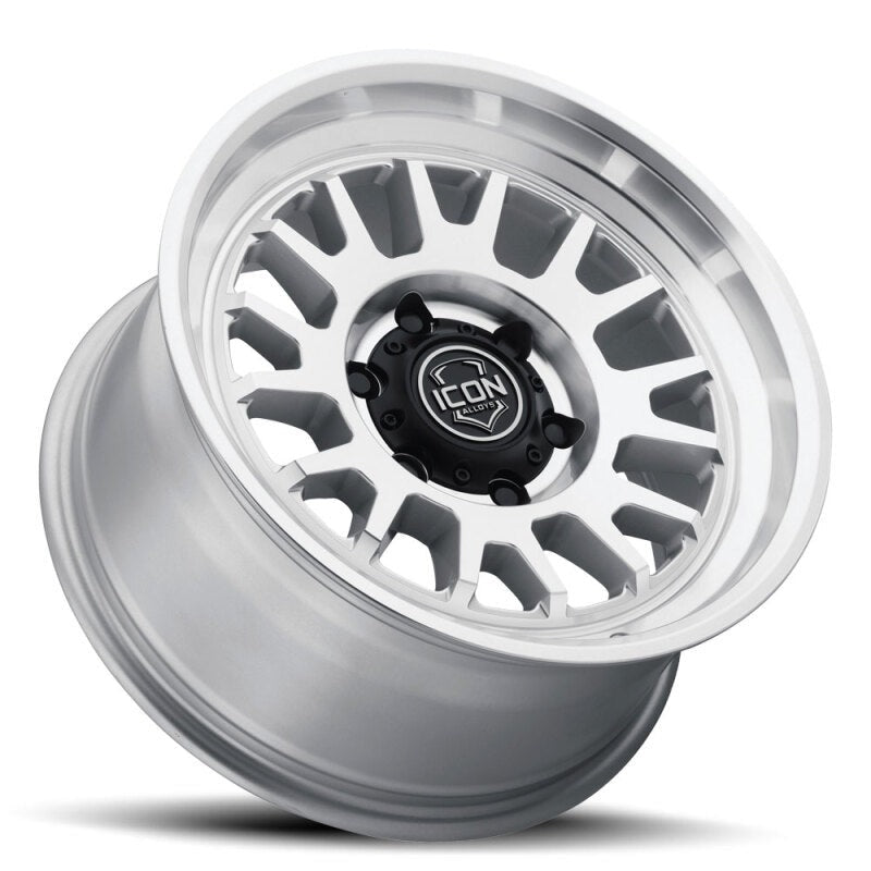 ICON Alloys Anza 17x8.5 6x5.5 0mm 4.75" Backspacing Silver Machined Wheel - 8217858347SM
