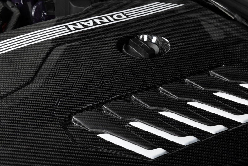 Dinan 19-26 BMW B58D (G01/G02/G20/G22/G23/G26/G42) Gloss Carbon Fiber Engine Cover w/Matte Accents