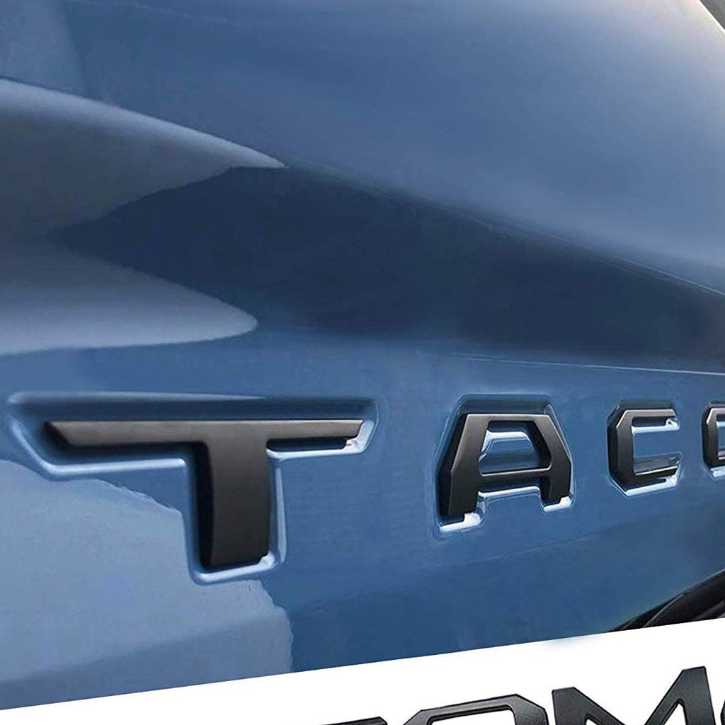 3D Raised Tailgate Letters for Toyota Tacoma truck tailgate.