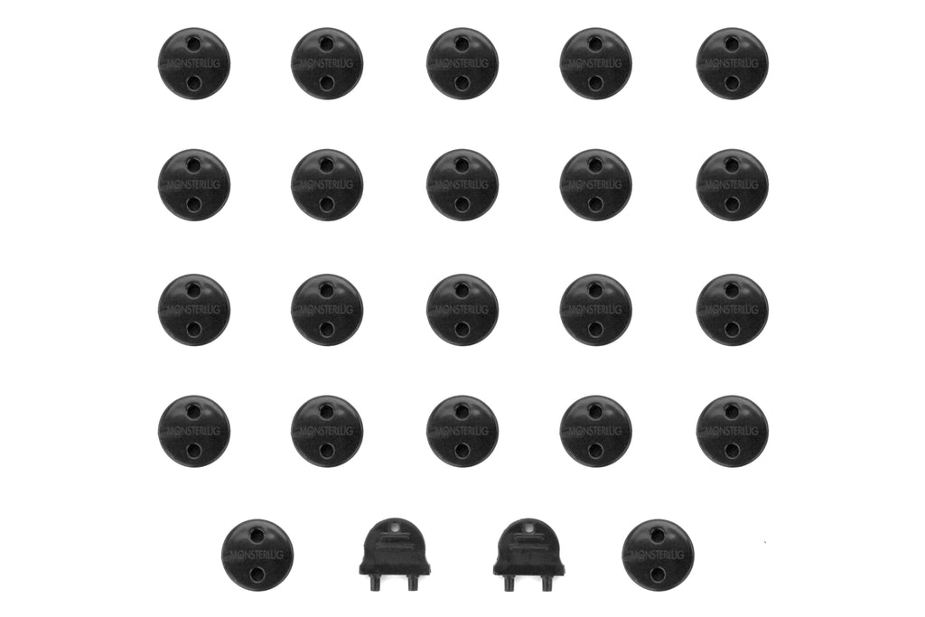 Wheel Mate Monster Lug Nut Caps - Black 14x1.50