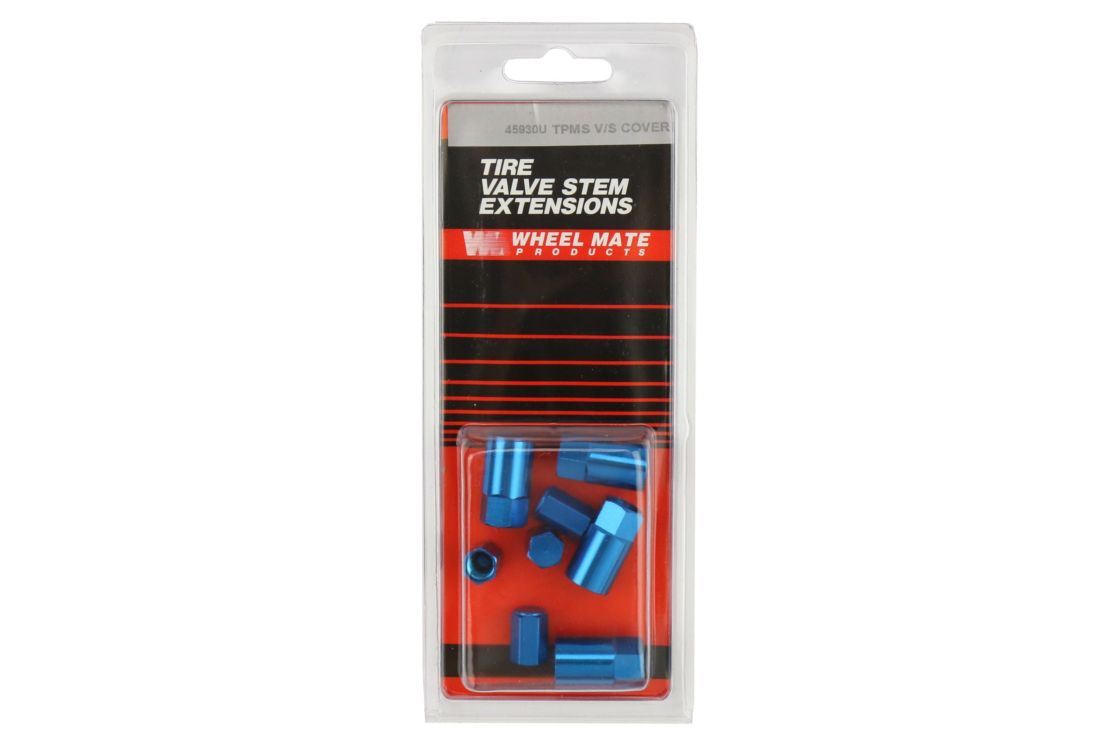 Wheelmate Valve Caps w/ TPMS Valve Step Sleeves Blue - Universal