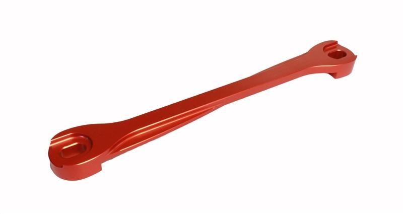 Torque Solution Billet Battery Tie Down - Red - 2002-2014 Subaru WRX / STI / 2005-2009 Subaru Legacy / 2003-2008 Subaru Forester / Outback