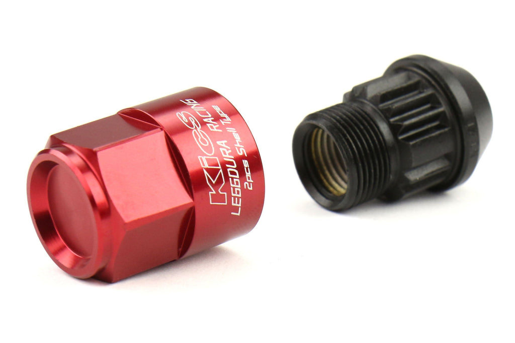 Project Kics Leggdura Racing Shell Type Lug Nut Set 35mm Closed-End Look 12X1.25 Red - Universal