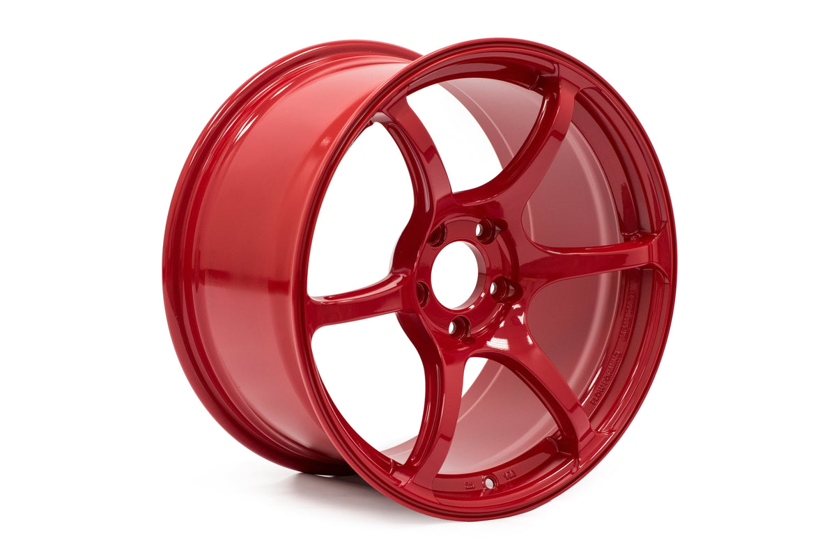 Advan RGIII Racing Hyper Red 18X9.5 +45mm 5x114.3 (Single Wheel) - 2015-2024 Subaru WRX / 2015-2021 STI / 2019-2024 Forester