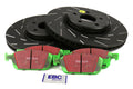 EBC S2K Greenstuff Pad and USR Rotor Rear Kit - 2015-2026 Subaru WRX (With Eyesite/Electric Parking Brake)