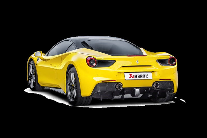 Akrapovic Slip-On Line Titanium with Carbon Tips for 2016-2017 Ferrari 488 GTB/488 Spyder - MTP-FE488H