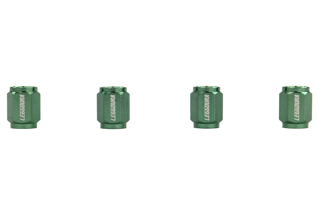 Project Kics Leggdura Racing Green Valve Cap - Universal