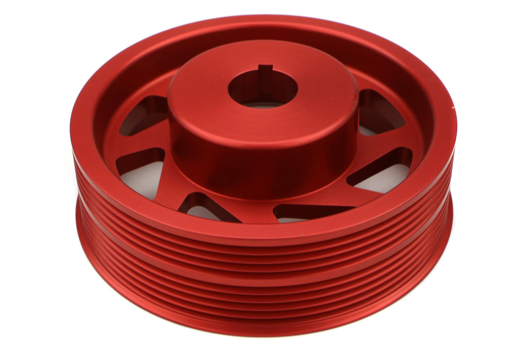PERRIN Lightweight Crank Pulley Red - Subaru Models (inc. 2002-2014 WRX / 2004-2021 STI)