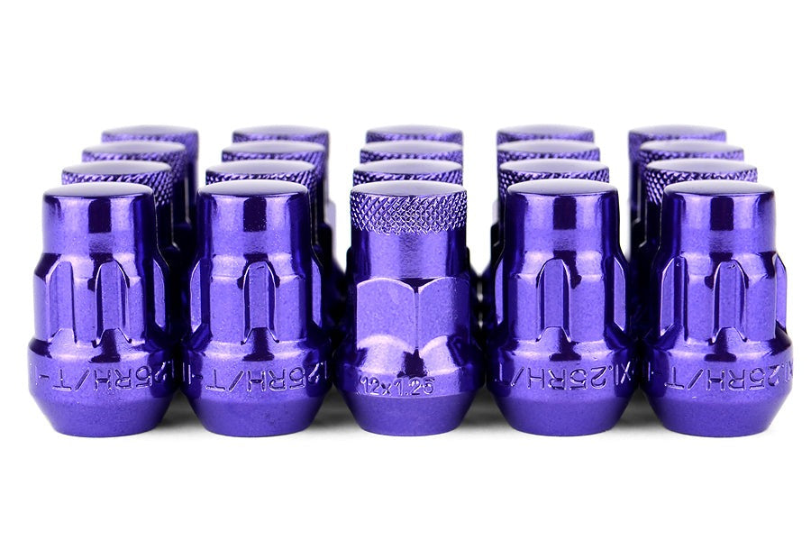 Wheel Mate Muteki SR35 Close End Lug Nuts w/ Lock Set - Purple 12x1.25 35mm