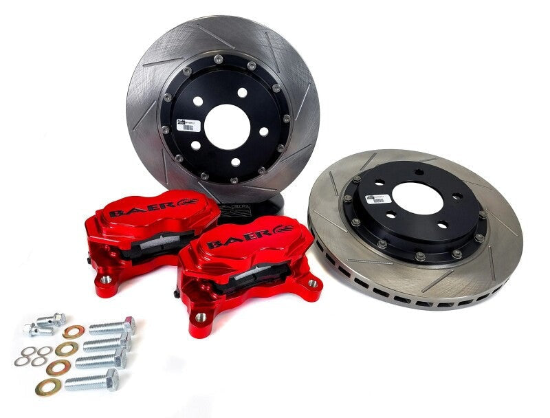 Baer Brakes 15-23 Ford Mustang Excl. GT350 12in SS4+ Deep Stage 2.0 Front Slot Brake Kit - Fire Red