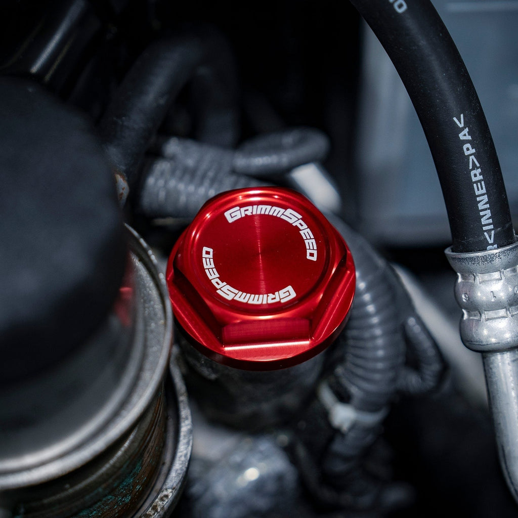 GrimmSpeed Version 2 Bolt Oil Cap (Red) - Subaru Universal