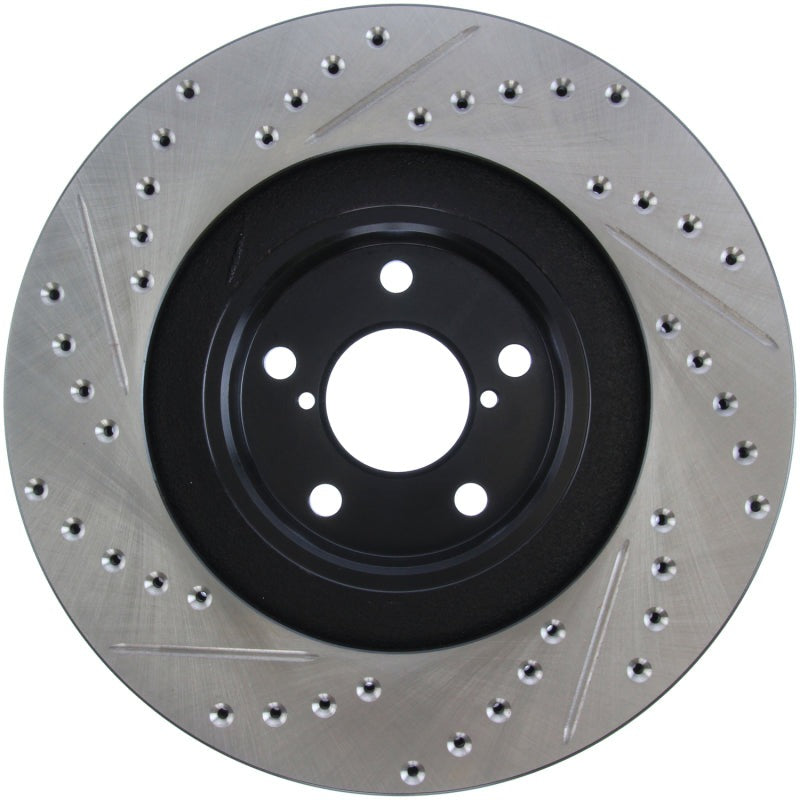 StopTech Slotted & Drilled Sport Brake Rotor - Front Left - 2002-2010 Subaru WRX (Excl. STI)