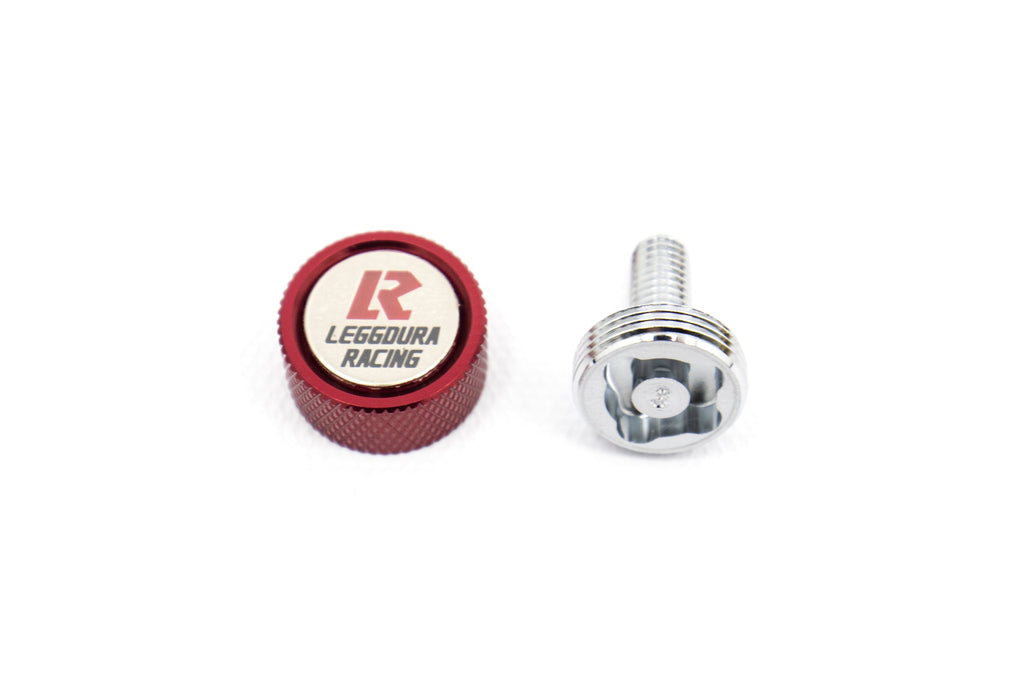 Project Kics Leggdura Racing License Plate Lock Bolt Set Red - Universal