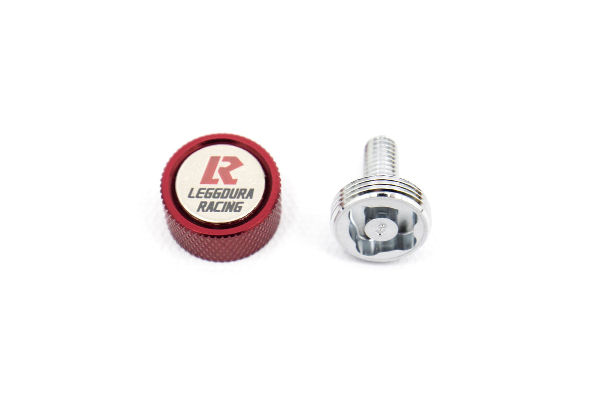 Project Kics Leggdura Racing License Plate Lock Bolt Set Red - Universal