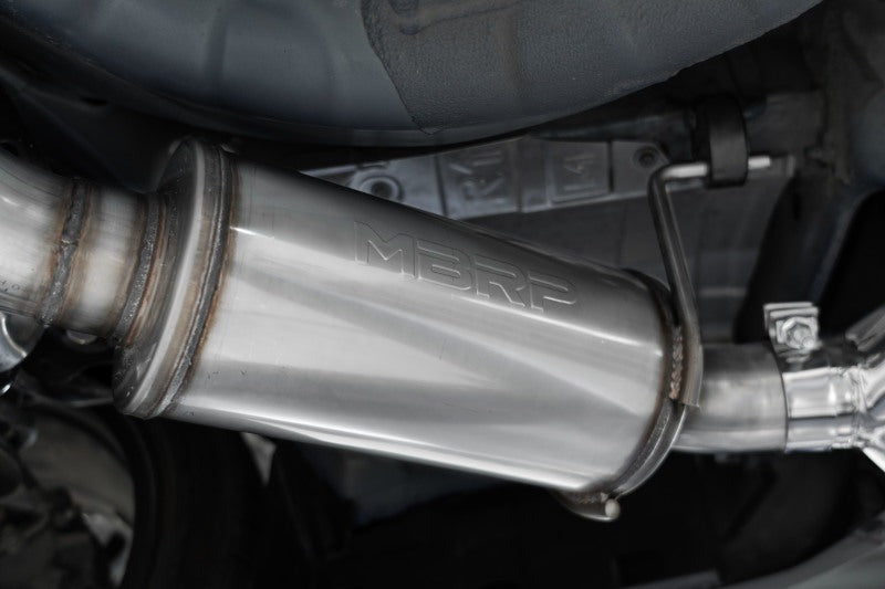 MBRP 3in Street Profile Cat-Back - Dual Split Rear Quad Carbon Fiber Tips - 2022-2026 Subaru WRX