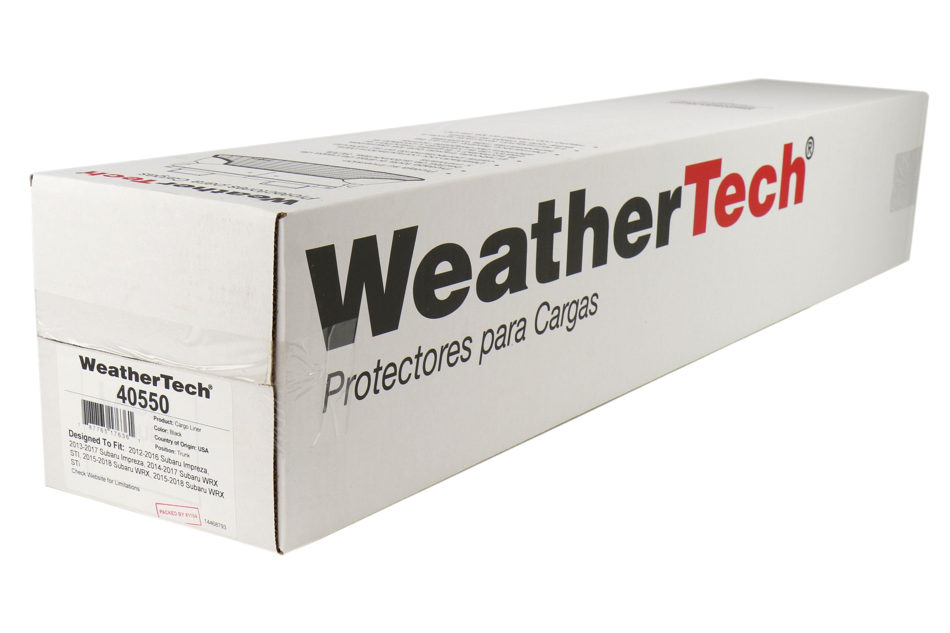 Weathertech Cargo/Trunk Liner - 2015-2021 Subaru WRX / STI / 2012-2016 Impreza Sedan