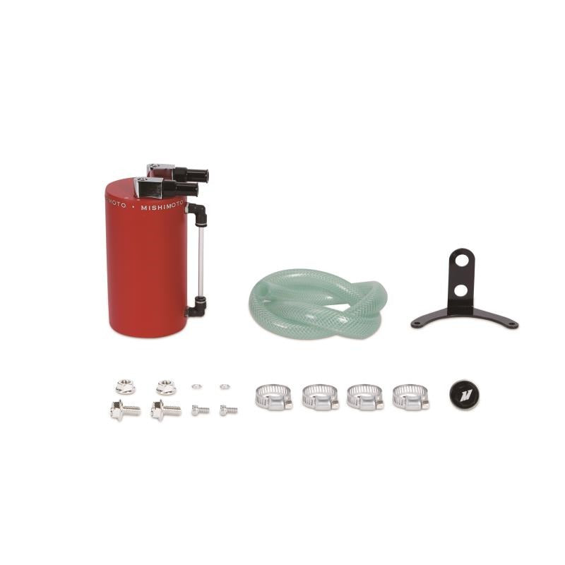 Mishimoto Aluminum Large Oil Catch Can Wrinkle Red - Universal