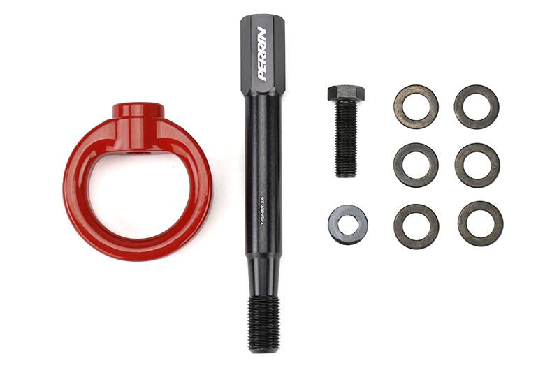 PERRIN Performance Rear Tow Hook Kit Red - 2015-2021 Subaru WRX / STI