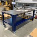 Wehrli Modular Steel Work Bench Top/Shelf Kit - 42in x 90in x .120in Thick (Stainless Steel & Grey)
