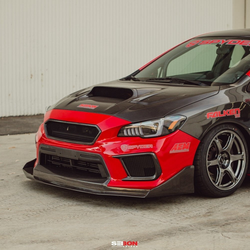 Seibon Carbon Fiber CW-Style Front Lip - 2018-2021 Subaru WRX / STI