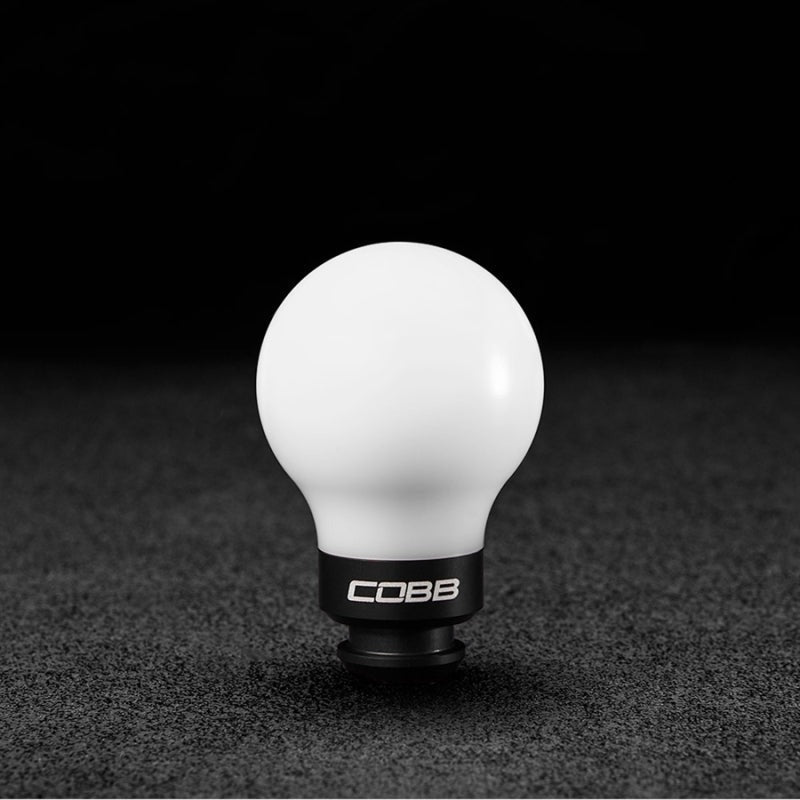 Cobb Shift Knob - White w/Stealth Black - Universal Subaru 5-Speed Fit