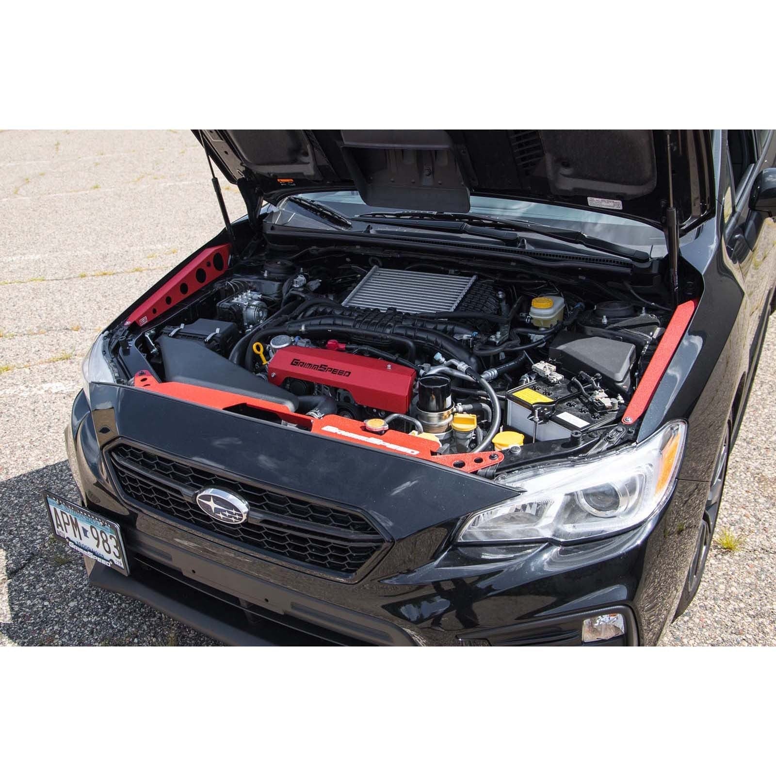 GrimmSpeed Fender Shrouds Red - 2015-2021 Subaru WRX / STI