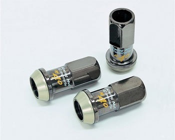 Project Kics 12x1.25 R40 Lug Nuts - Black (20 Pcs)