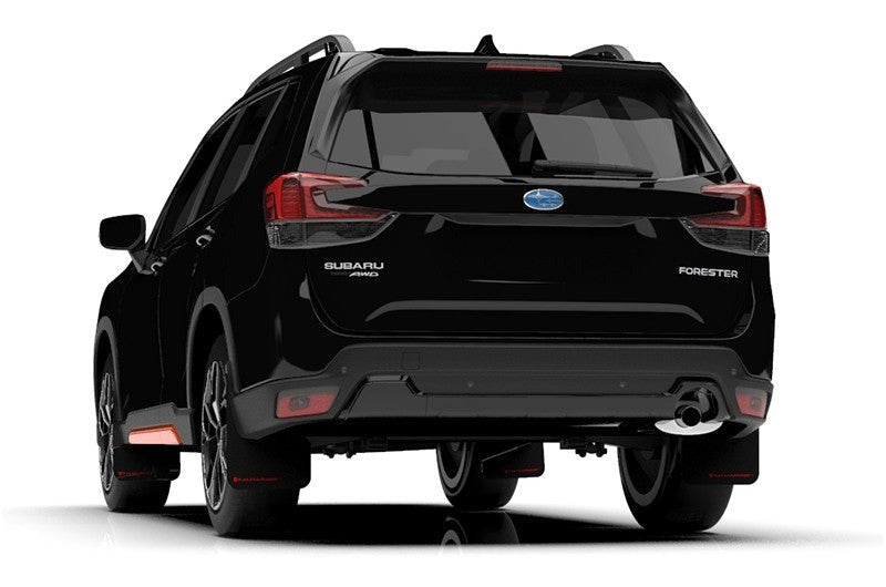 Rally Armor UR Mudflaps Black Urethane Red Logo - 2019-2024 Subaru Forester