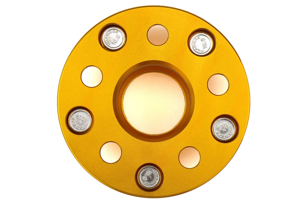 ISC Suspension 5x100 to 5x114.3 25mm Wheel Adapters Gold - Subaru Models (inc. 2002-2014 WRX)