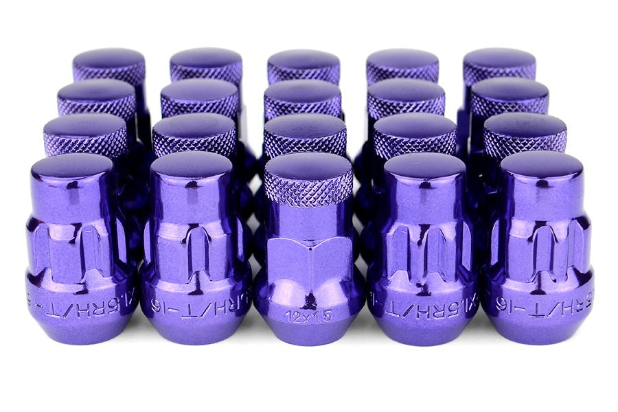 Wheel Mate Muteki SR35 Close End Lug Nuts w/ Lock Set - Purple 12x1.50 35mm