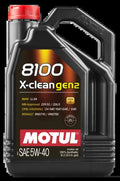 Motul 8100 X-CLEAN Gen 2 5W40 Synthetic Engine Oil (5 Liter Jug)