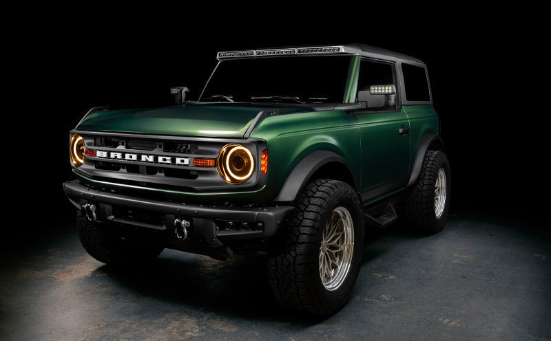 Oracle 2021+ Ford Bronco Oculus Bi-LED Projector Headlights - Amber/White Switchback