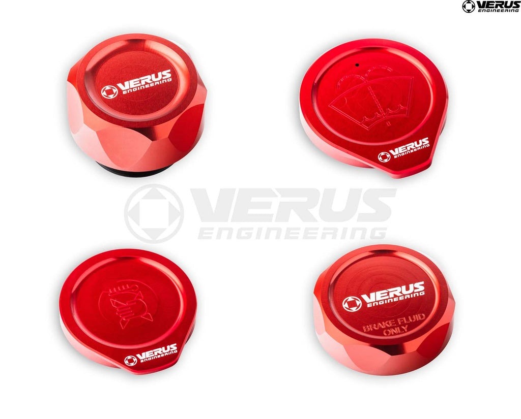 Verus Engineering Engine Bay Cap Kit - Red - 2015-2021 Subaru WRX / STI
