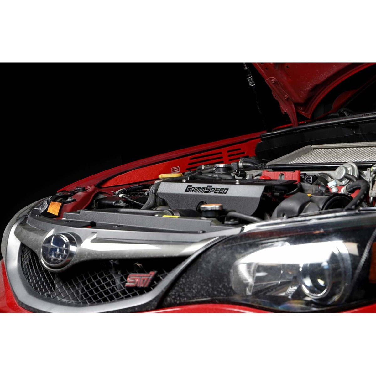 GrimmSpeed Fender Shrouds (Red) - 2008-2014 Subaru WRX / STI
