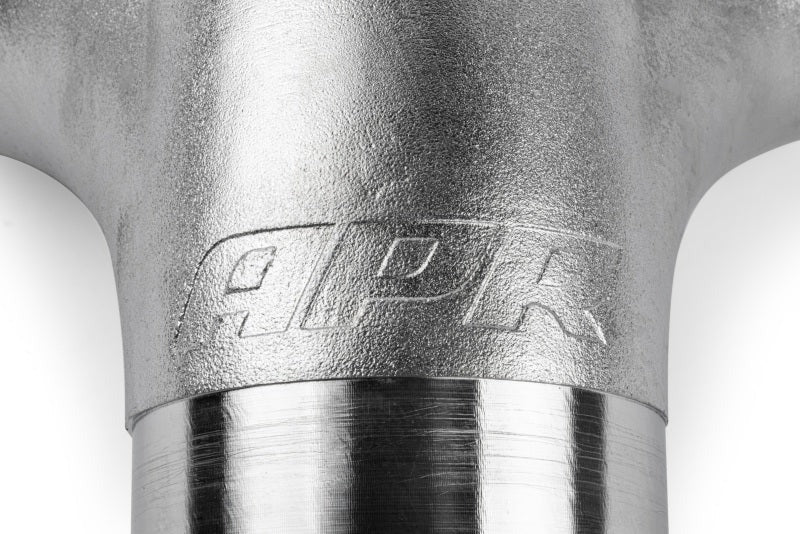 APR Cast T304 Stainless Steel Double Y-Splitter - 76mm to Quad 63.5mm (3in to Quad 2.5in)