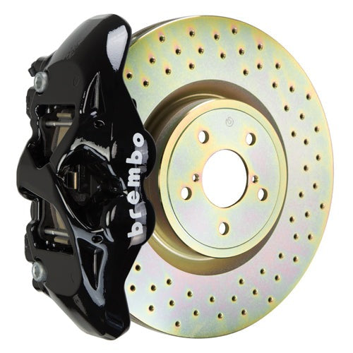 Brembo GT Systems Monobloc 4 Piston 326mm Cross Drilled Black - Subaru Models (inc. 2002-2014 WRX)