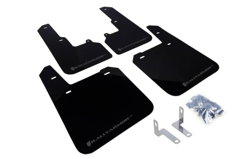 Rally Armor UR Mud Flap w/Grey Logo - Black - 2015-2019 Subaru Outback