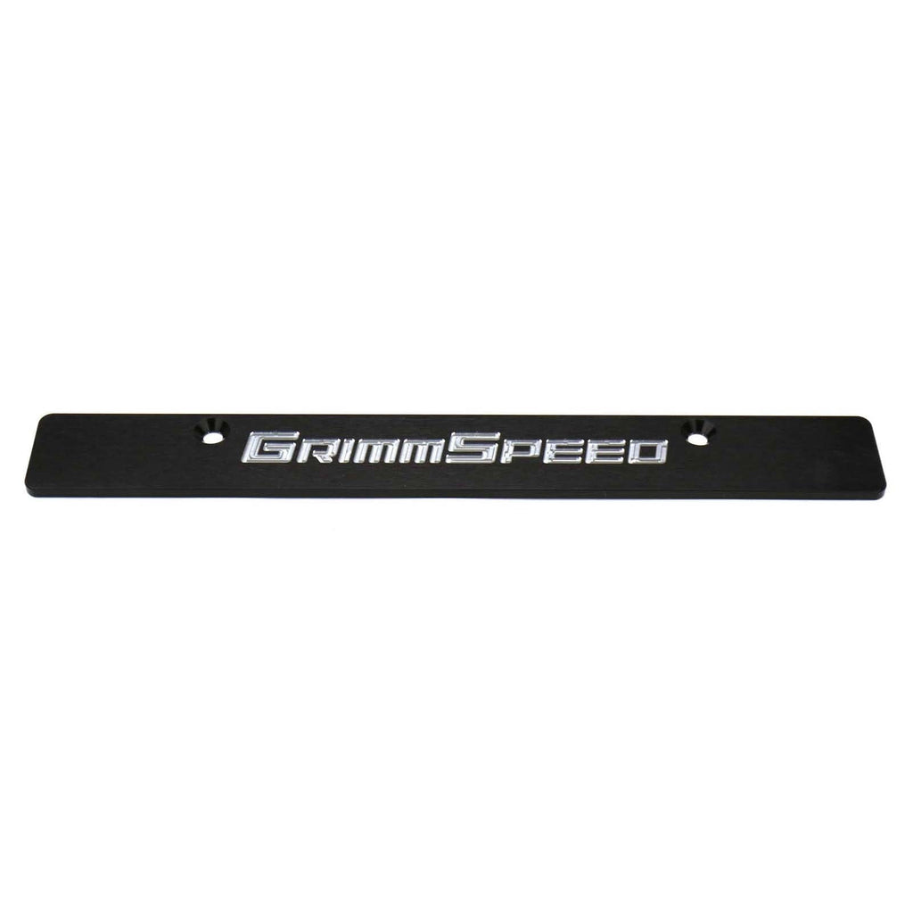 GrimmSpeed License Plate Delete Black/Silver - 2006-2014 Subaru WRX/STI