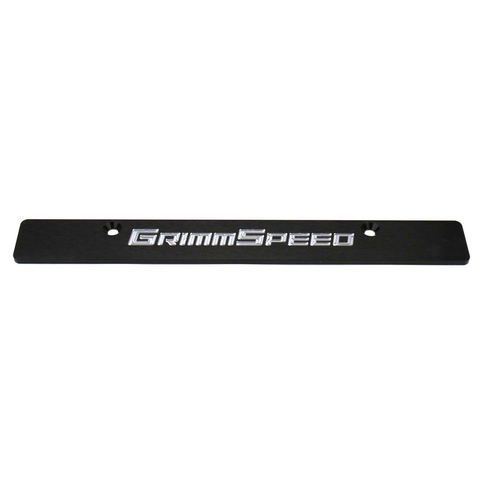 GrimmSpeed License Plate Delete Black/Silver - 2006-2014 Subaru WRX/STI