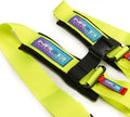NRG Innovations SFI 16.1 5pt 3 inch Seat Belt Harness with pads / Latch Link - Neon Green 12/22 - Universal