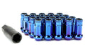Wheel Mate Muteki SR48 Open End Lug Nuts - Burning Blue Neon 12x1.25 48mm