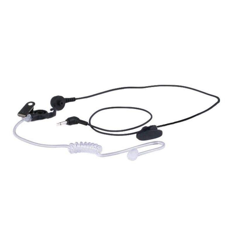Rugged Radios PATROL Moto Kit - Ear Piece and Hand Mic With R1 (Safety Yellow) - Business Band Radio